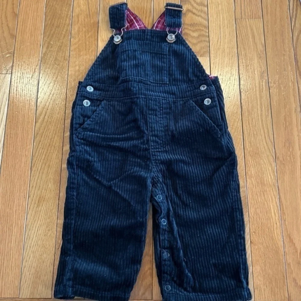 Vintage 2004 Gymboree Infant Boys 6-12 Months Black Corduroy Overalls